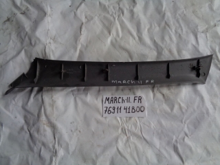 Накладка на стойку, NISSAN, MARCH, K11, CG10DE, 1998, F, R, верх, 7691141B00